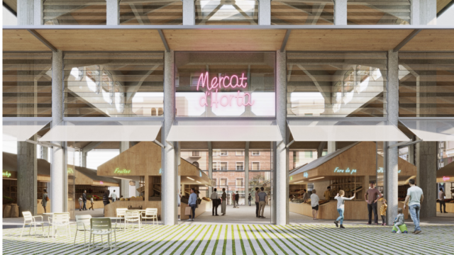 Render del futuro Mercat d'Horta de Barcelona