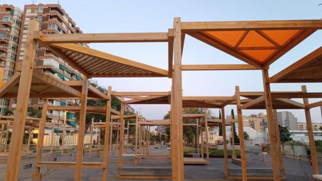 Sistema de sombra estacional en Barcelona