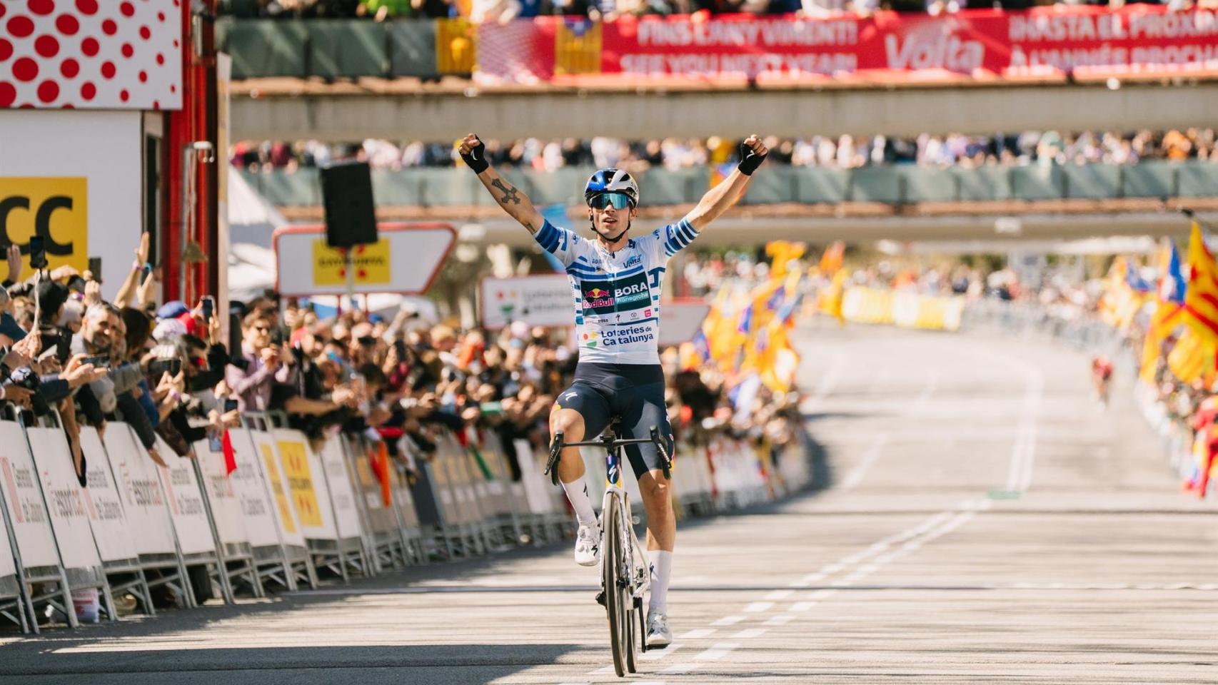 El ciclista esloveno Primoz Roglic en la 104ª edición de la Volta a Catalunya