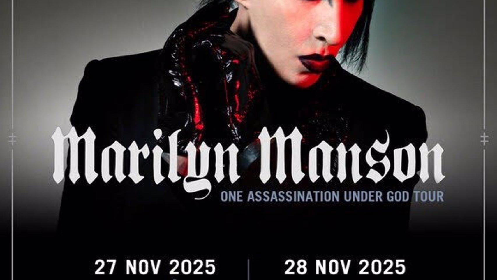 Cartel de los conciertos de Marilyn Manson en España