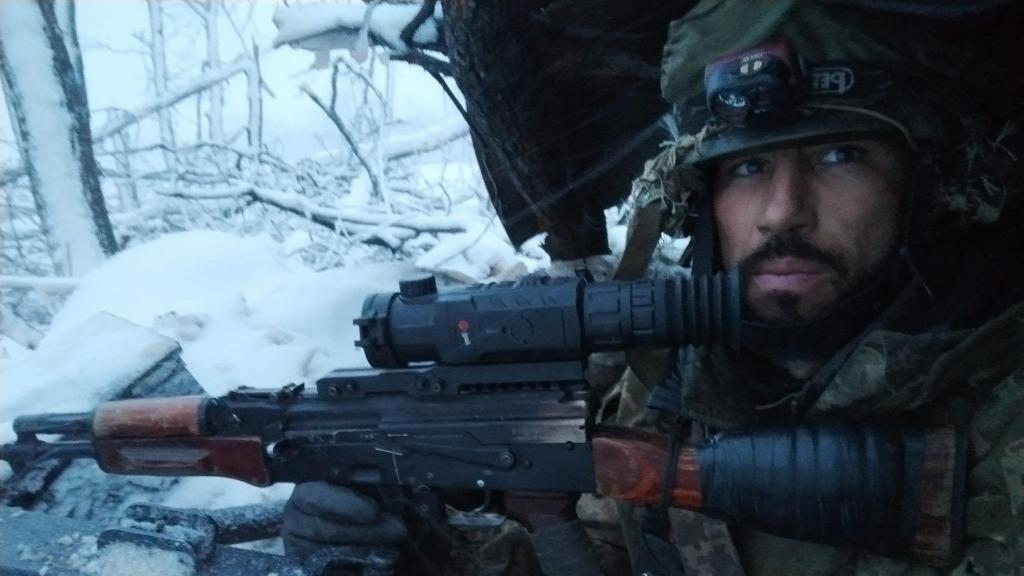 Joan Estévez 'Espinosa' vestido de militar