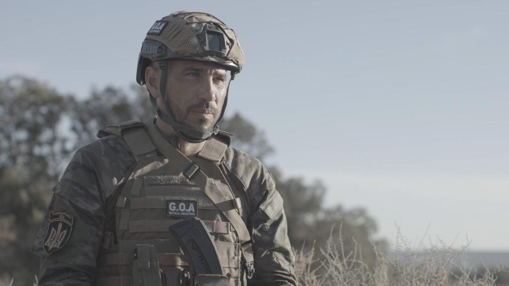 Joan Estévez 'Espinosa' vestido de militar