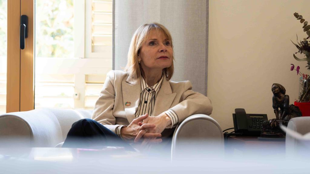 Lluïsa Moret, alcaldesa de Sant Boi de Llobregat, durante una entrevista con Metrópoli