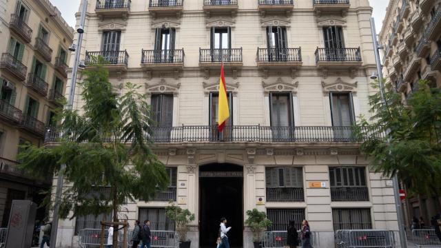Fachada de la Jefatura Superior de Policía de Via Laietana, a 11 de marzo de 2025, en Barcelona