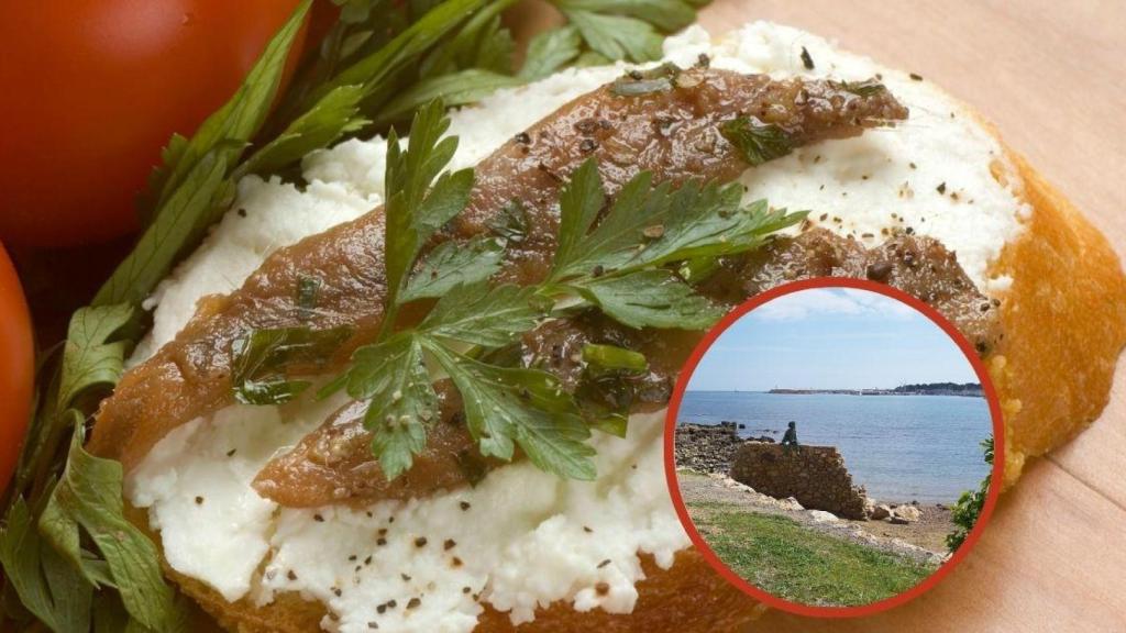 Fotomontaje anchoas y La Escala