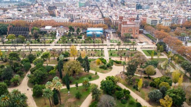 Vista aérea del entorno de la Ciutadella