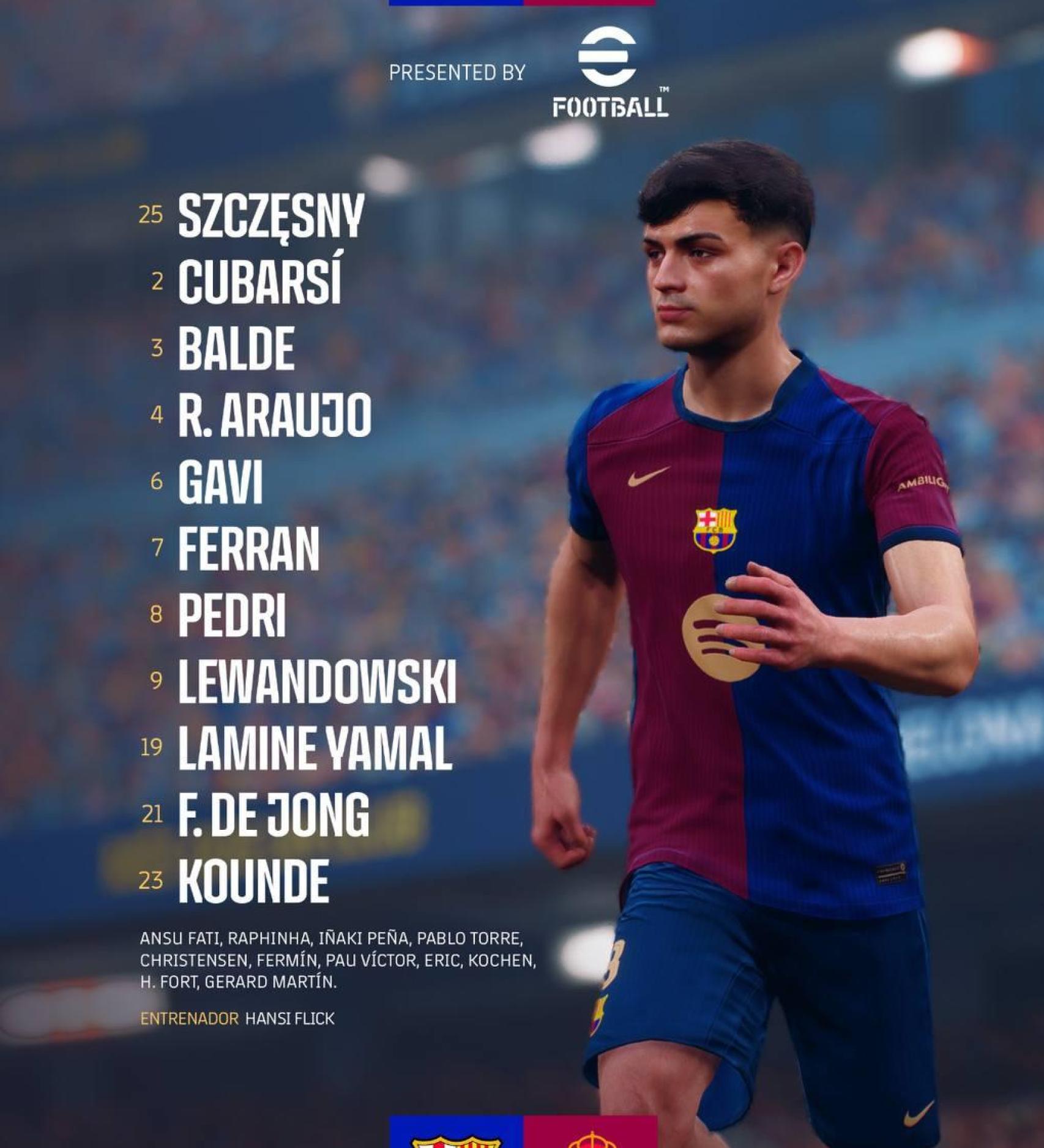 La alineación del Barça para el partido contra el Betis