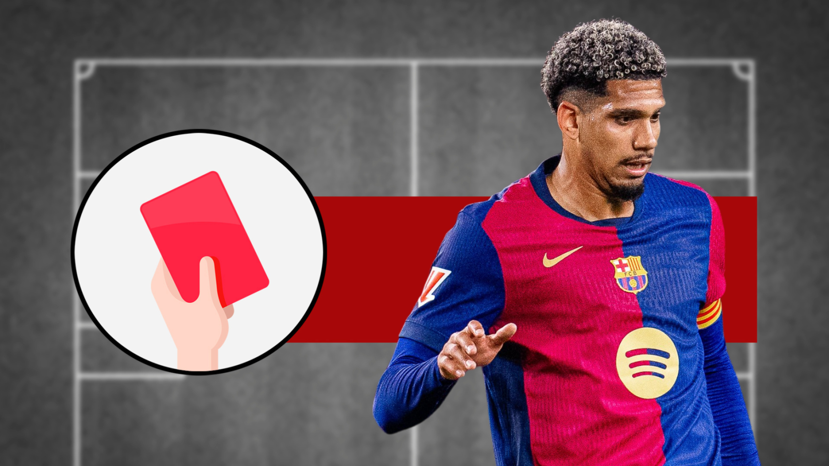 Tarjeta roja del Barça-Betis para Ronald Araujo