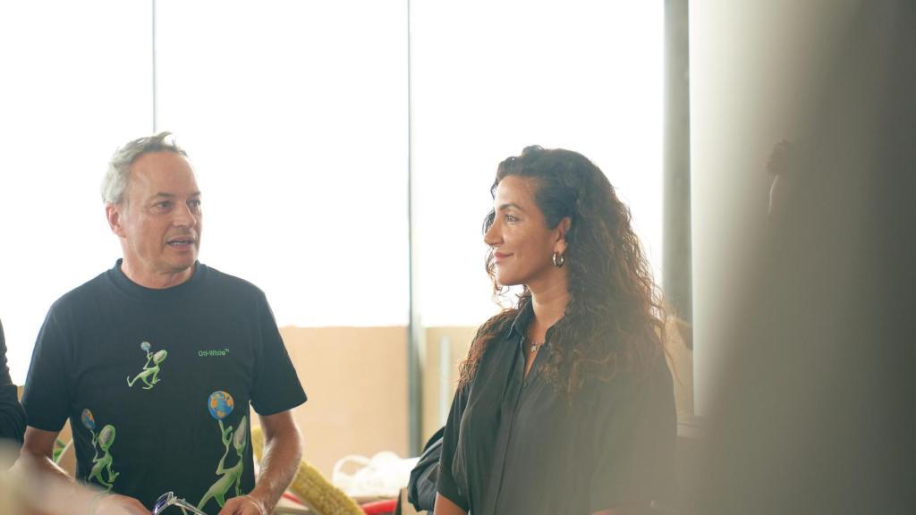 Sergio Torres y Pantea Pishkoohani en el restaurante Eldelmar de los hermanos Torres