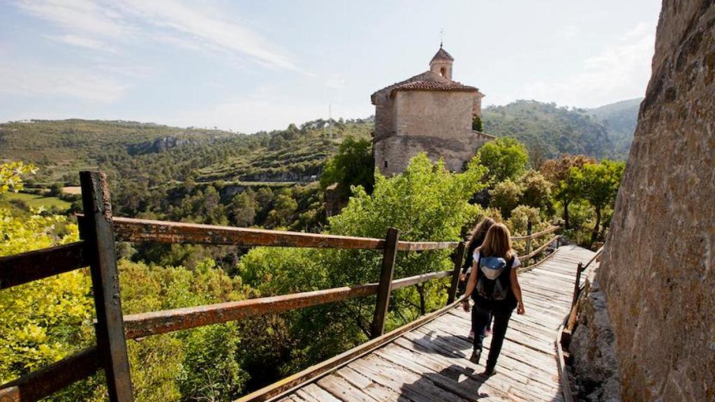 Moment durant l'excursió del Camí de les Terres del Riu Gaià