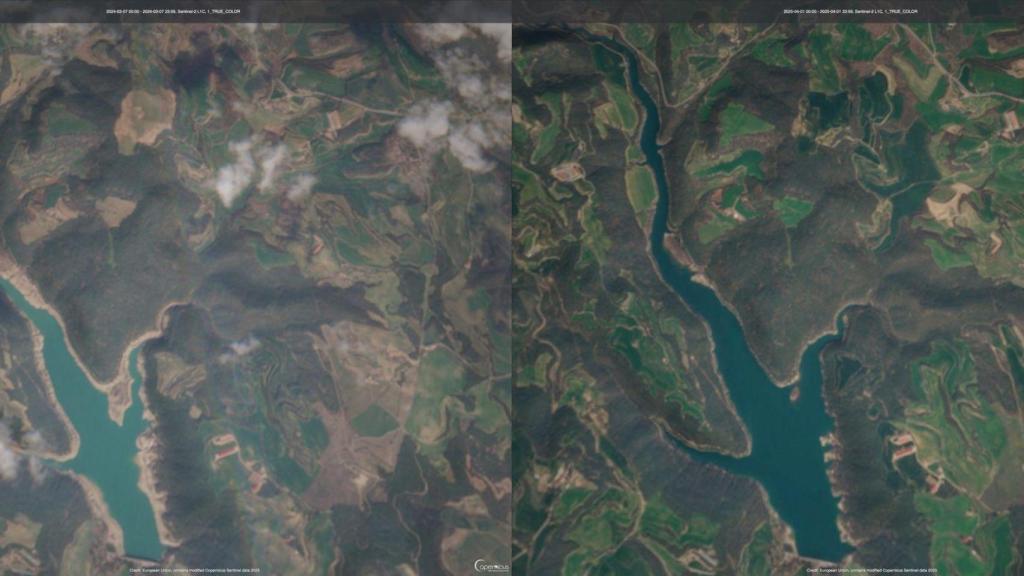 Abans i després del Pantà de Sant Ponç