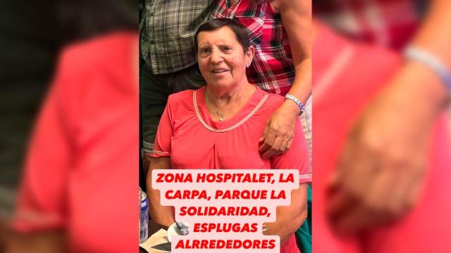 Buscan a Basilisa, una anciana desaparecida entre L'Hospitalet y Esplugues de Llobregat