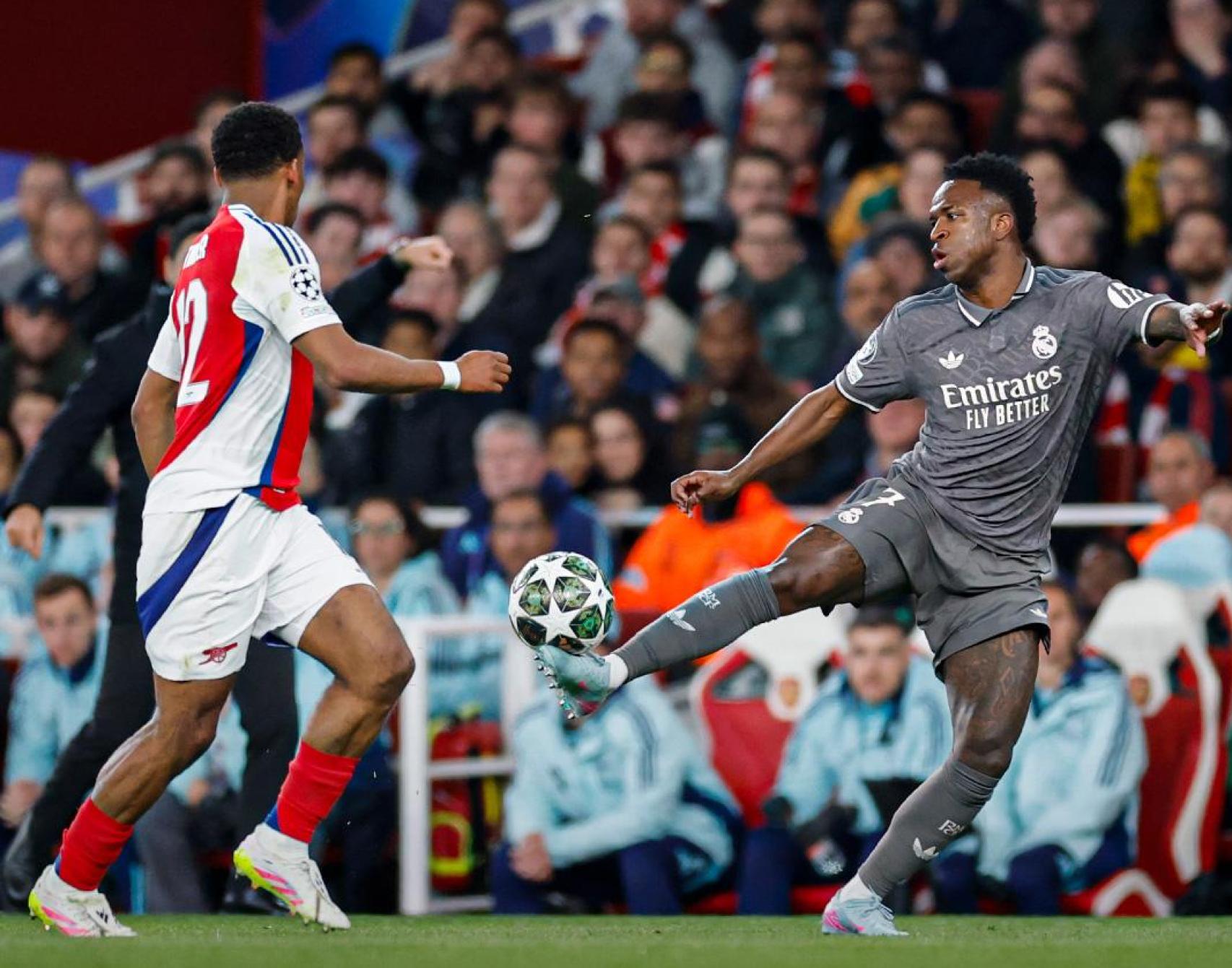Vinicius Jr, durante el Arsenal-Real Madrid de Champions League