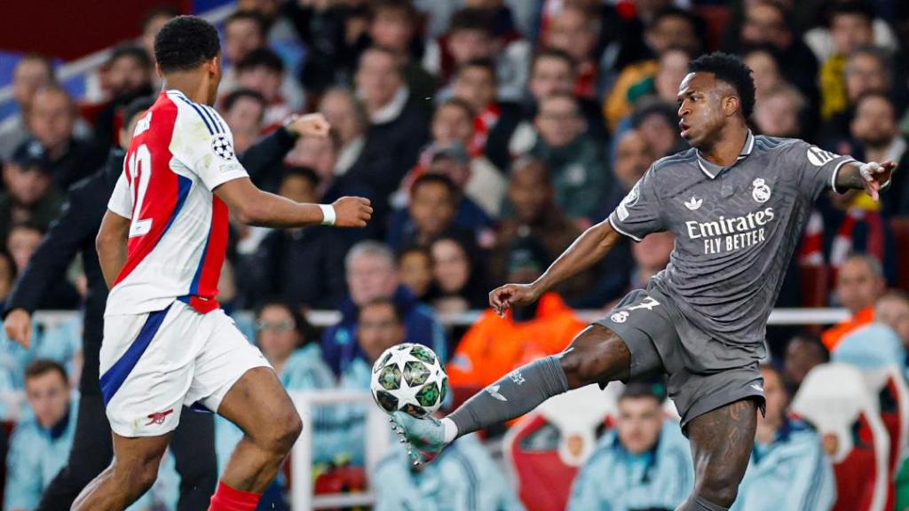 Vinicius Jr, durante el Arsenal-Real Madrid de Champions League