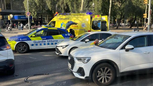 Accidente entre la avenida Diagonal y la calle Entença de Barcelona