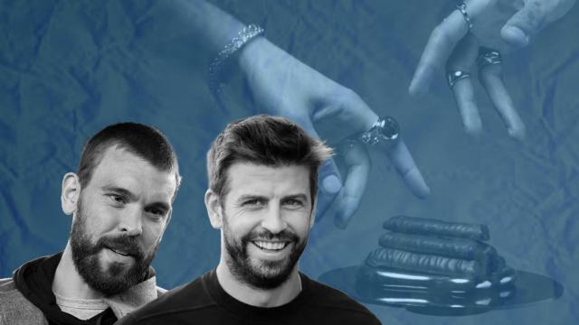 Montaje de Marc Gasol y Gerard Piqué con la nueva empresa de Barcelona de barritas 'healthy'