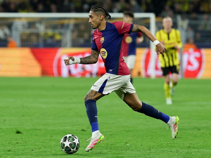 Raphinha, contra el Borussia Dortmund