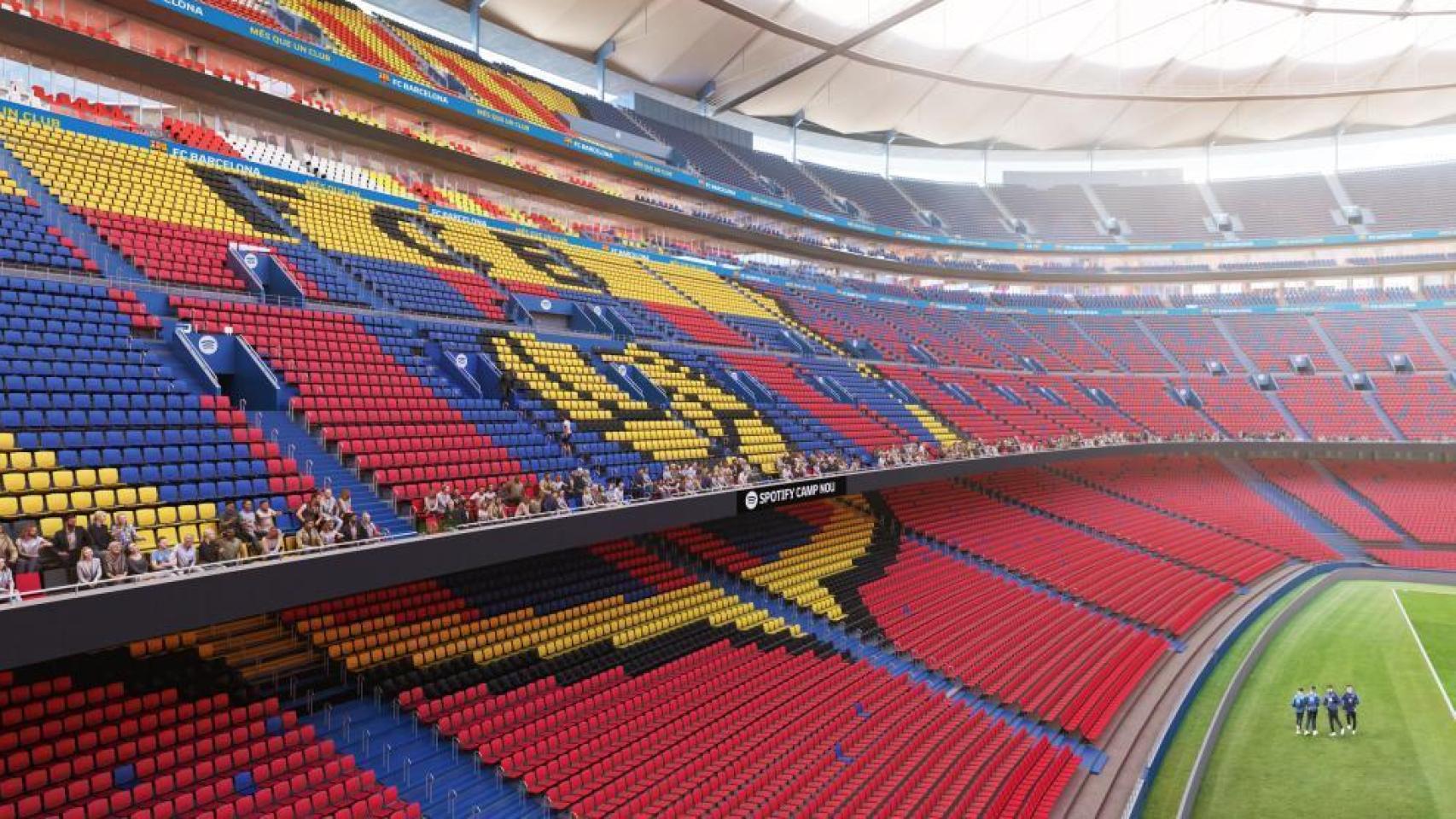 Grada de lateral del nuevo Camp Nou