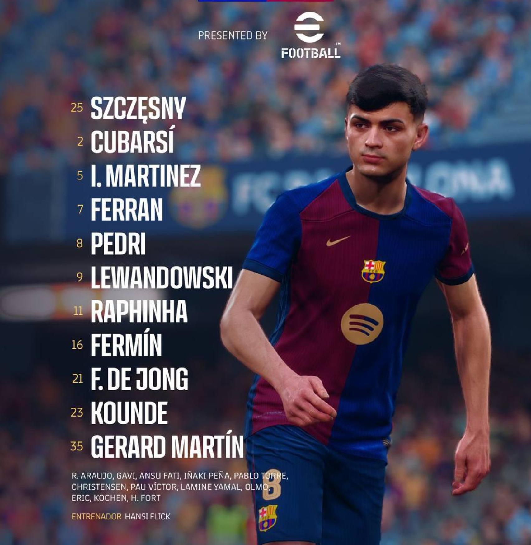 La alineación del Barça contra el Celta de Vigo