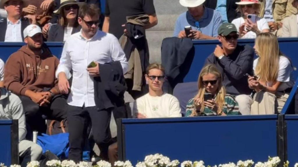 Frenkie de Jong y Andreas Christensen, en la final del Trofeo Conde de Godó junto a sus respectivas parejas