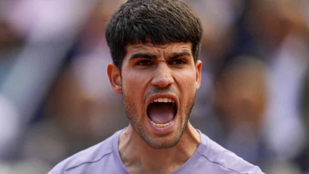 Carlos Alcaraz durant la final del Barcelona Open Banc Sabadell-Trofeu Conde de Godó