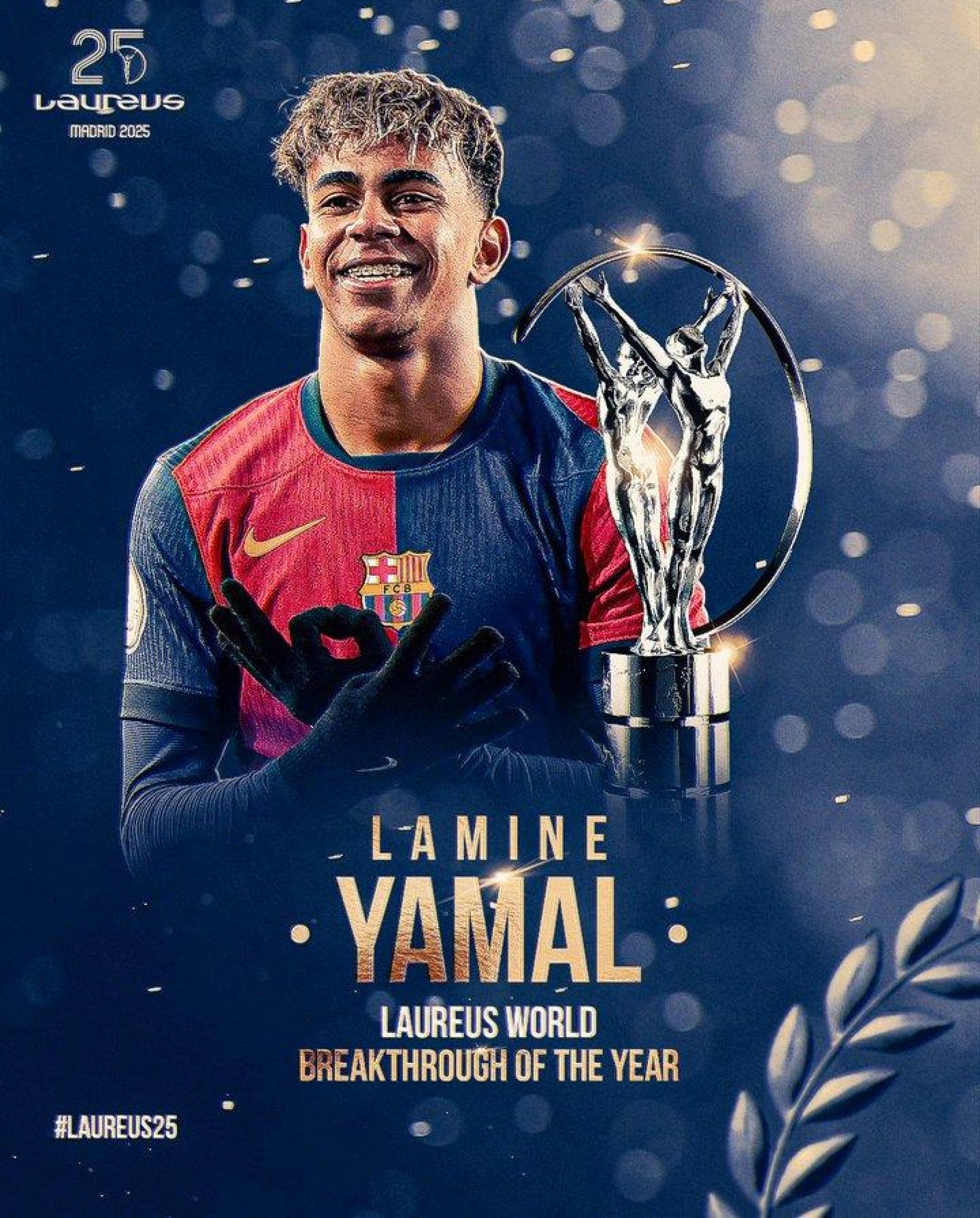 Lamine Yamal recibe el Premio Laureus