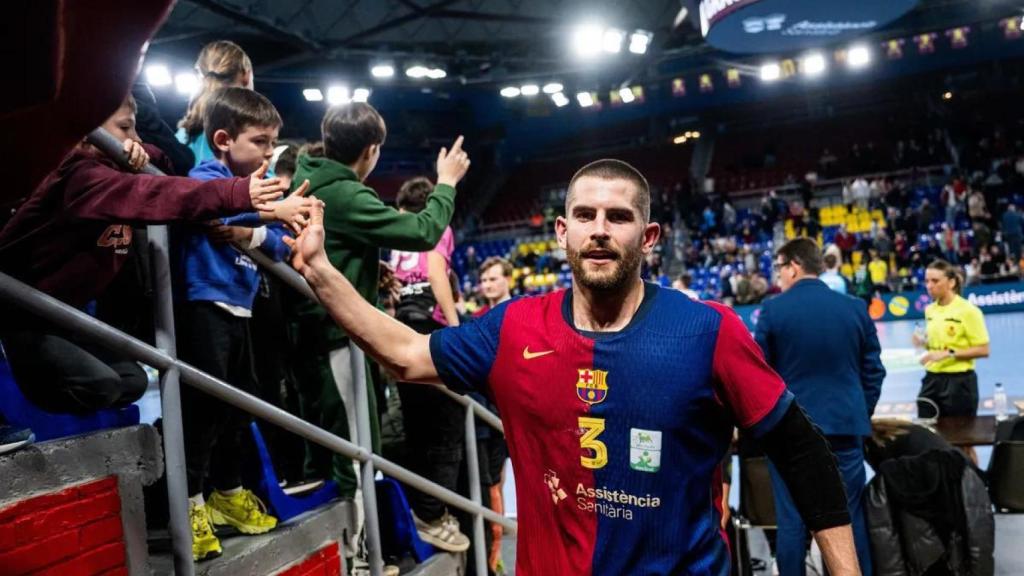 Antonio Bazán, jugador del Barça de balonmano