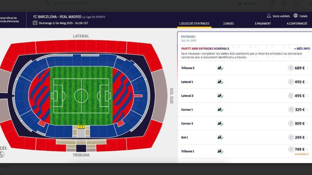 Precio de las entradas para el Barça-Real Madrid