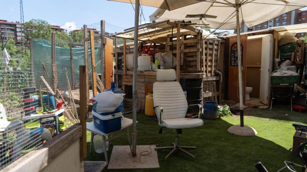 Cabana a l'interior dels 'hortets'