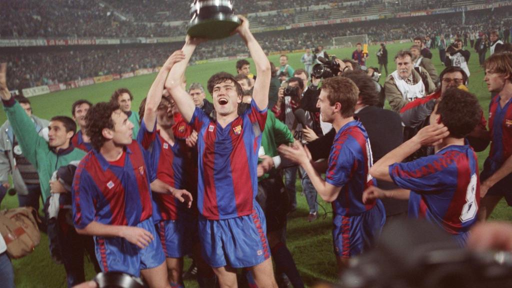 El Barça levanta la Copa del Rey en 1990