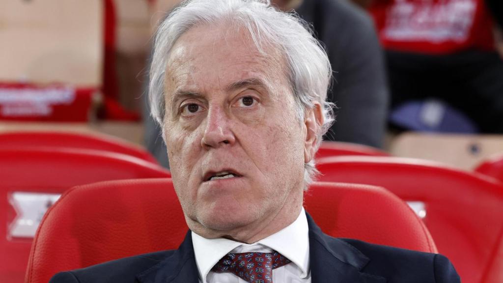 Josep Cubells, directivo responsable del Barça de basket, en el primer partido de la serie contra el Mónaco