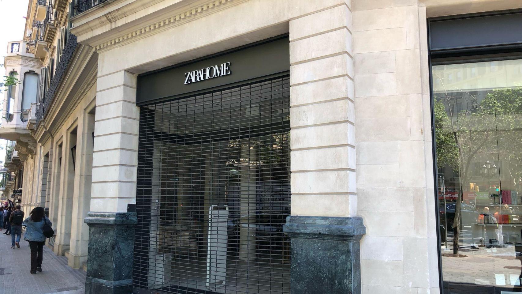 Zara Home en Barcelona, cerrado por el apagón