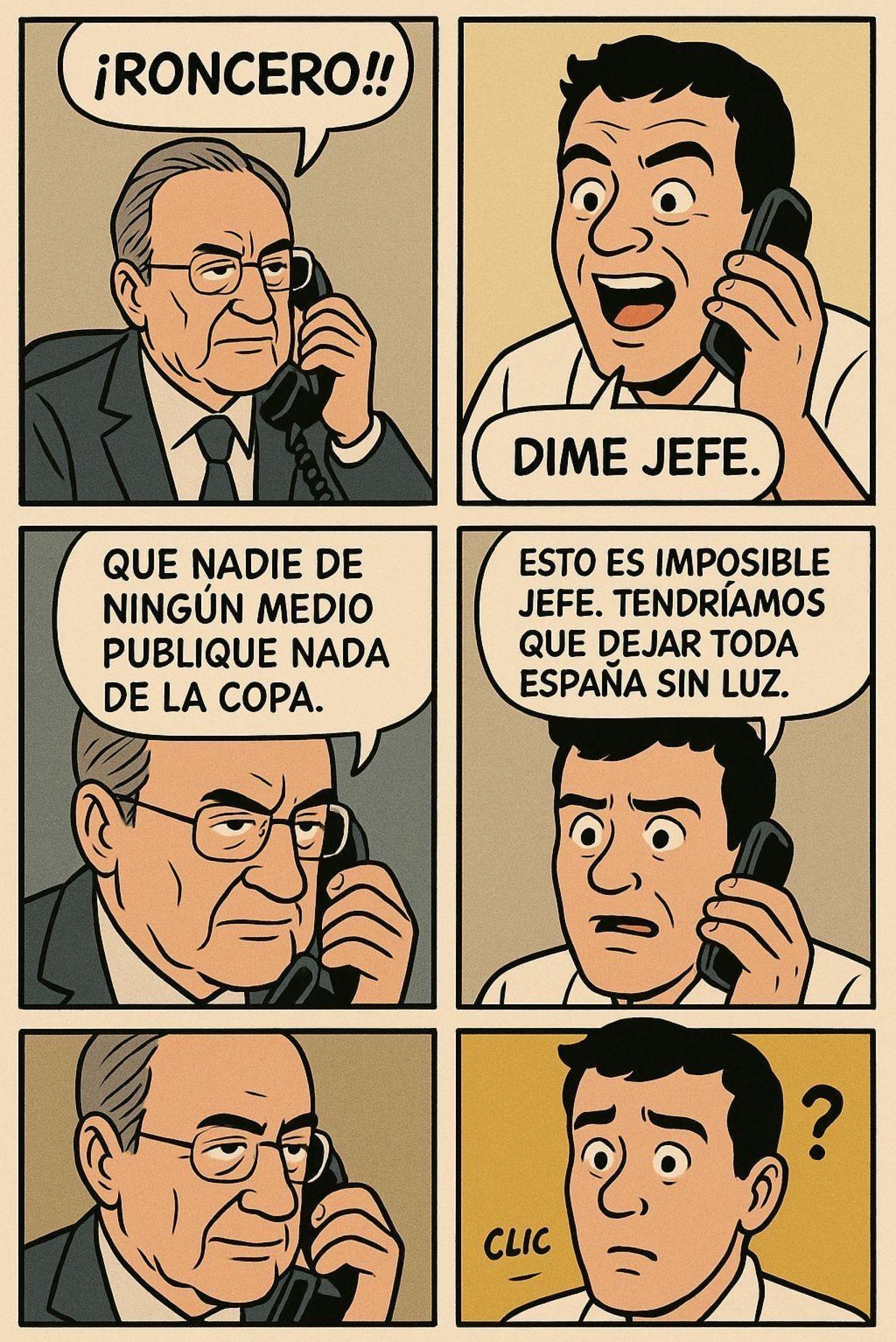 Florentino Pérez ordena cortar la luz de toda España para que no se hable de la victoria del Barça