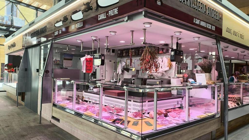 Carnicería Andreu, en el Mercat de Sant Andreu de Palomar