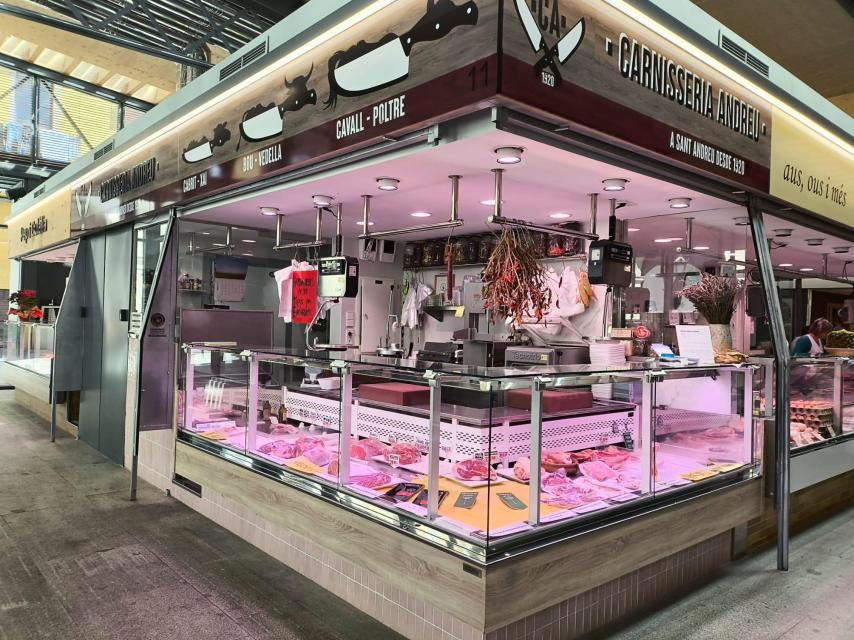 Carnicería Andreu, en el Mercat de Sant Andreu de Palomar