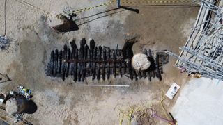 Hallazgo de un barco medieval en el antiguo Mercado del Pescado