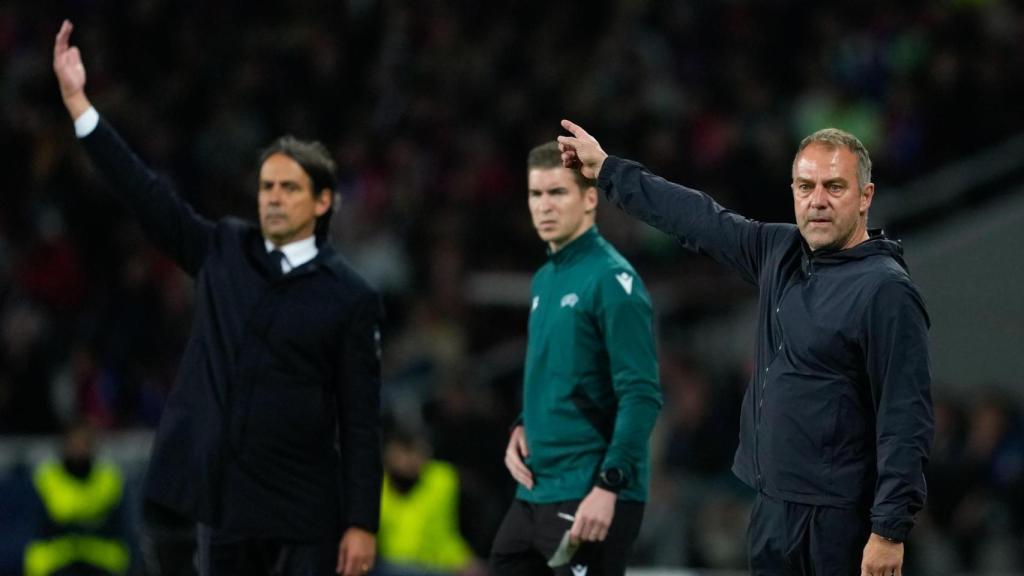 Inzagui y Flick, en Montjuïc