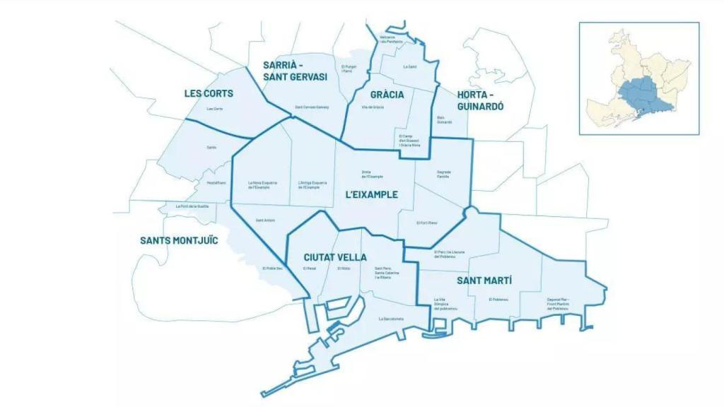 Mapa de la zona turística on estan permeses les obertures diumenges a partir del 18 de maig
