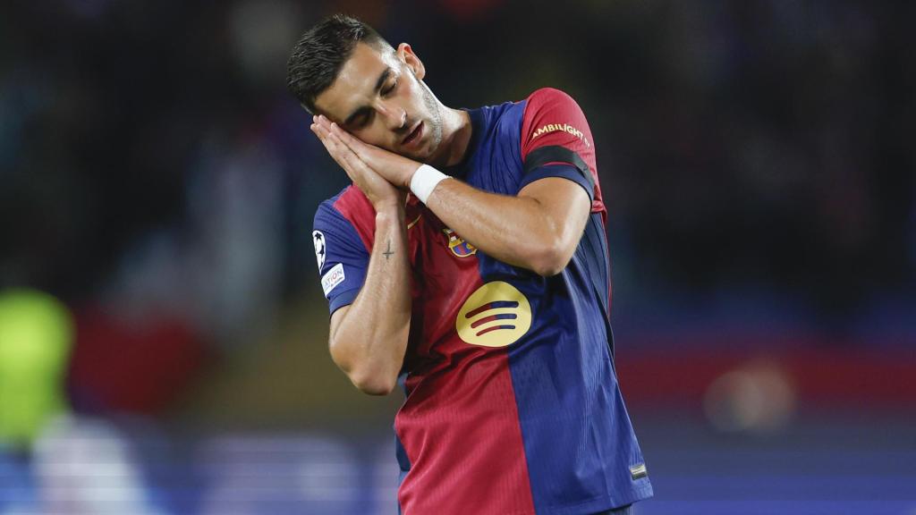 La celebración de Ferran Torres tras marcar al Inter, al más puro estilo Stephen Curry