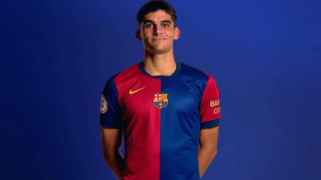 Gerard Martín amb la samarreta del FC Barcelona