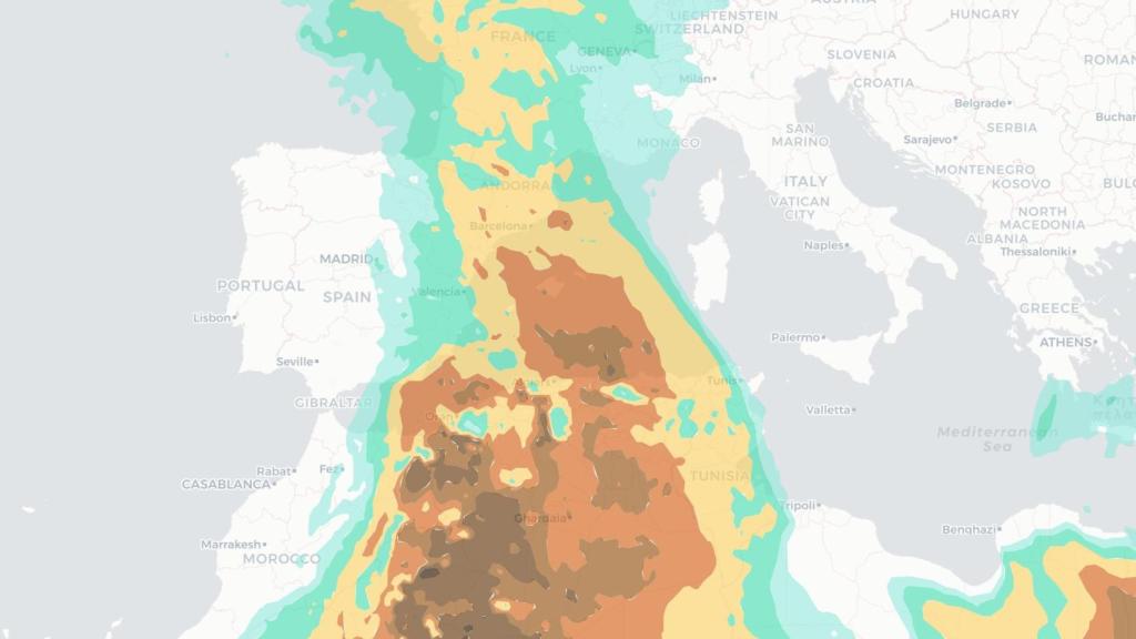 Mapa de previsió de pols sahariana
