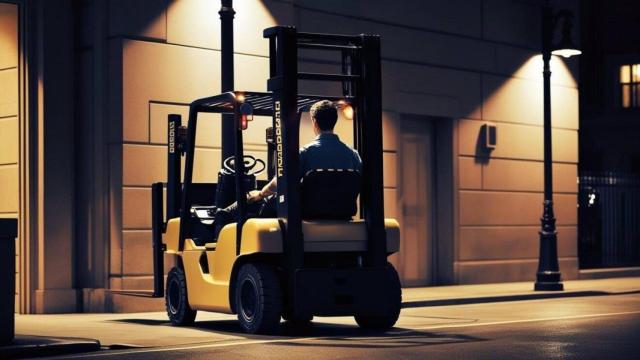 Un vehículo de reparto de mercancías