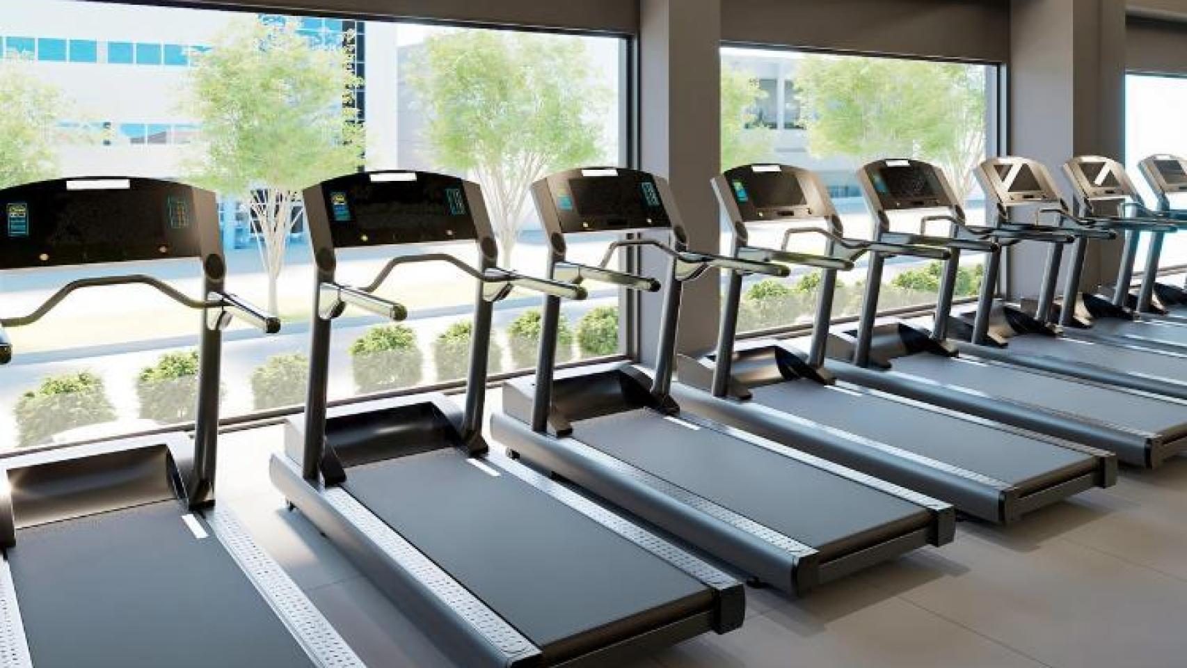 Interior del gimnasio en una foto de archivo en Instagram
