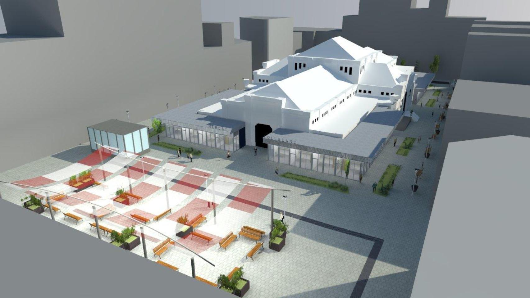 Render del proyecto de reformar del Mercado de Collblanc
