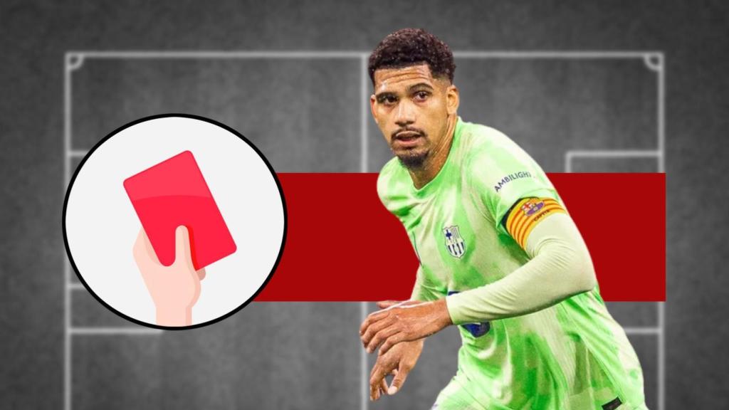 Tarjeta roja para Ronald Araujo en el Inter de Milán-Barça
