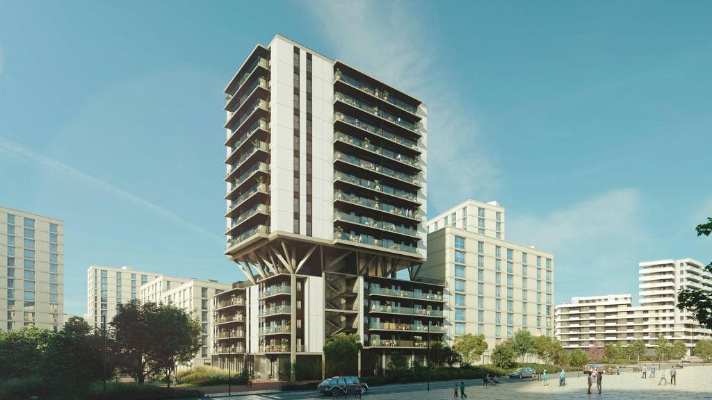 Render de la promoción NO|BA Homes V del ARE Montesa en Esplugues