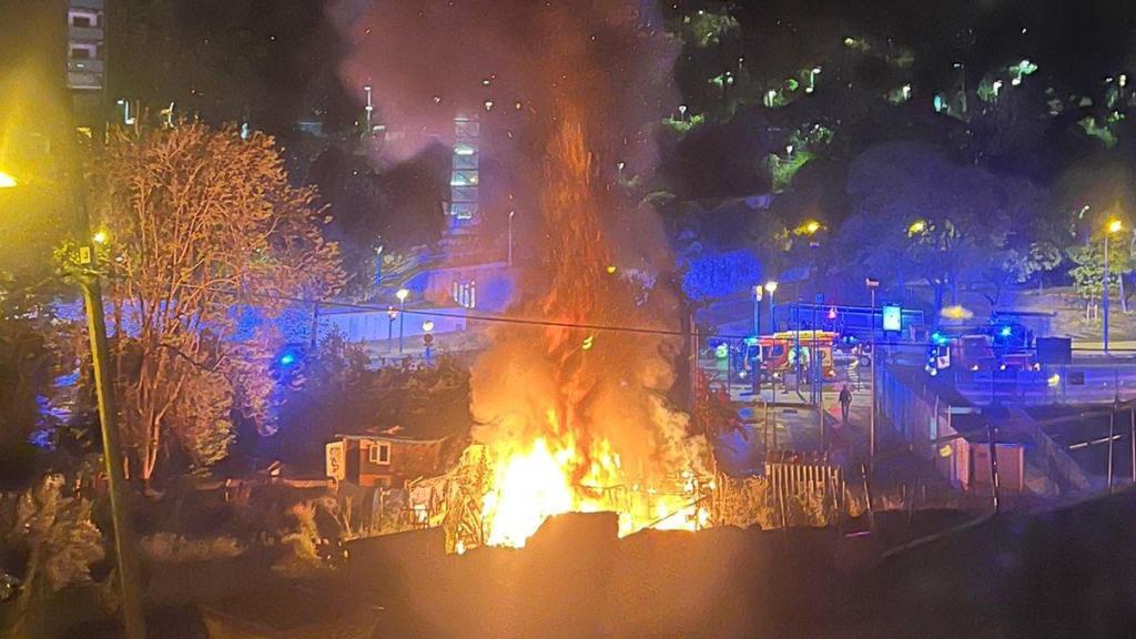 Incendio en el asentamiento ilegal de Vallcarca