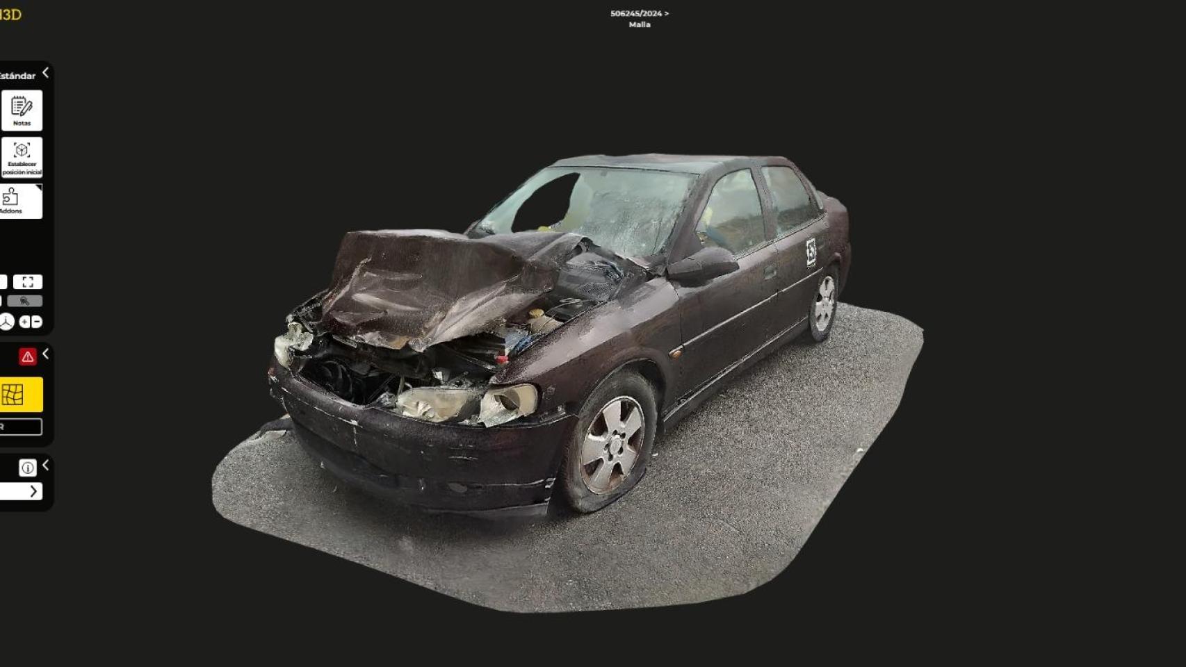 Un ejemplo de un atestado policial reconstruido a partir de Eye Cloud, en Santa Coloma