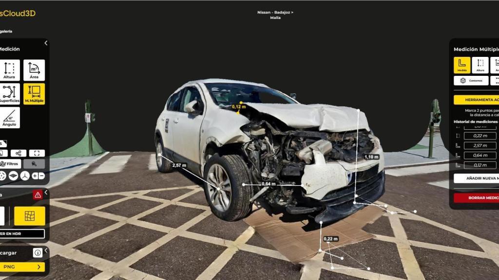 Un exemple d'un atestat policial reconstruït a partir d'Eye Cloud, a Santa Coloma