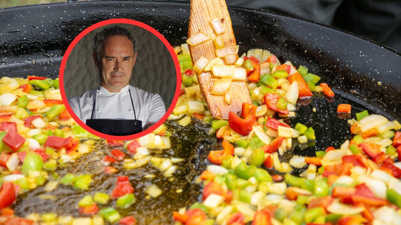 Fotomontaje sofrito y Ferran Adrià